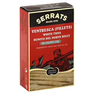 Serrats Tuna Fillets White Ventresca In Olive Oil Box - 4 Oz - Image 1