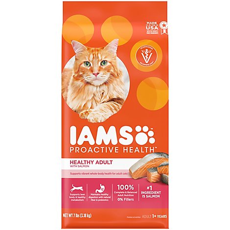 IAMS Proactive Health Adult Healthy Salmon Dry Cat Food - 7 Lb