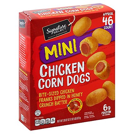 Signature SELECT Corn Dogs Chicken Mini Box 46 Count - 30.82 Oz - Image 1