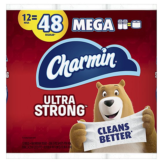 Charmin Ultra Strong Bathroom Tissue Mega Roll 2 Ply - 12 Roll