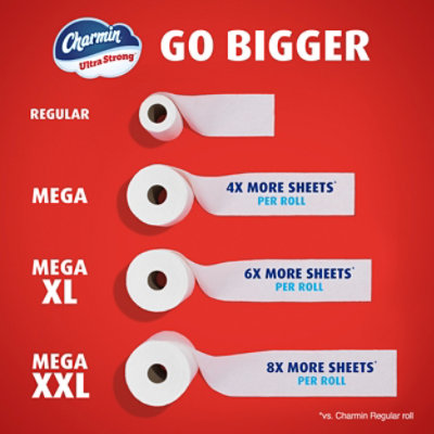 Charmin Ultra Strong Bathroom Tissue Mega Rolls 2 Ply - 6 Roll - Image 7