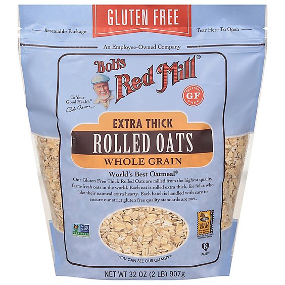 Bobs Red Mill Rolled Oats Gluten Free Extra Thick - 32 Oz