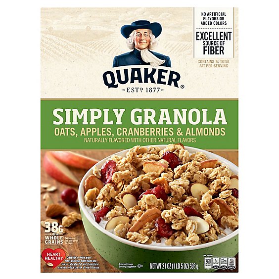 Quaker Simply Granola Oats Apple Cranberry - 21 Oz