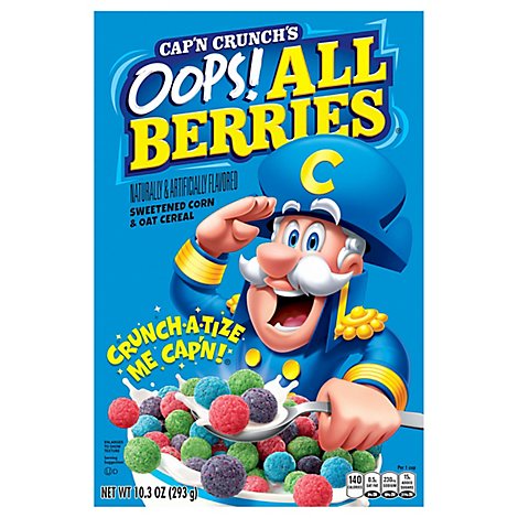 Capn Crunch Quaker Oops All Berries Cereal - 10.3 Oz