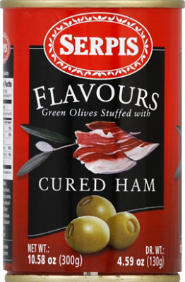 Serpis Flavours Green Olives Stuffed With Cured Ham Can - 10.58 Oz - Image 2