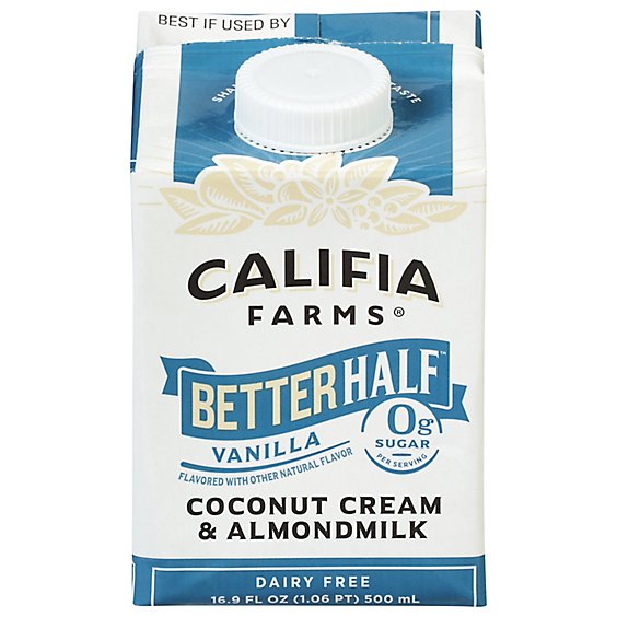 Califia Farms Vanilla Better Half Almond Milk Half and Half - 16.9 Fl. Oz.