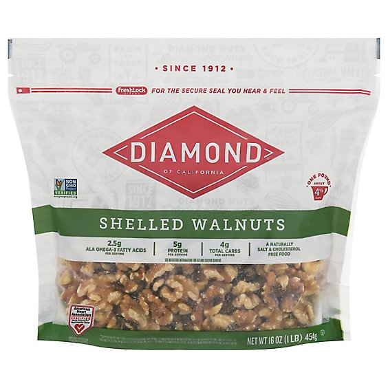 Diamond Walnuts Shelled - 16 Oz