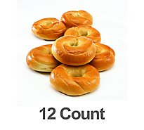 Bakery Mini Plain Bagel 12 Count - 18 Oz