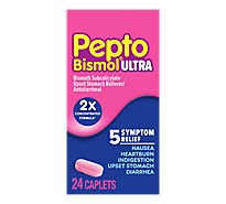 Pepto-Bismol Ultra 5 Symptom Relief Anti Diarrhea Caplets - 24 Count