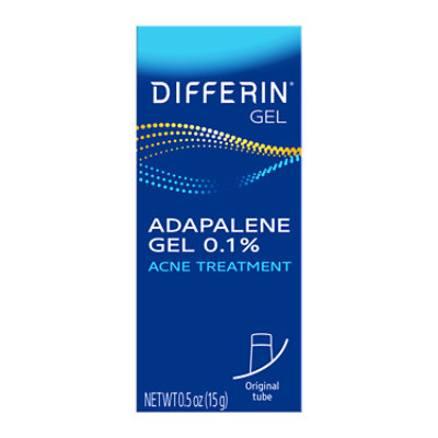 Differin Gel Adapalene Acne Treatment 0.1% Face Gel Tub - .52 Oz - Image 1