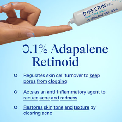 Differin Gel Adapalene Acne Treatment 0.1% Face Gel Tub - .52 Oz - Image 2