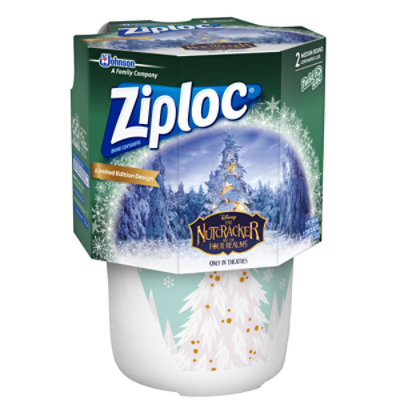 Ziploc Nutcracker Twist N Loc 32 Oz Container 2 Ct Holiday - 32 Oz