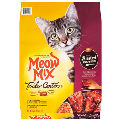 Meow Mix Dry Cat Food Tender Centers Chicken & Tuna Basted Bites - 13.5 Lb - Image 1