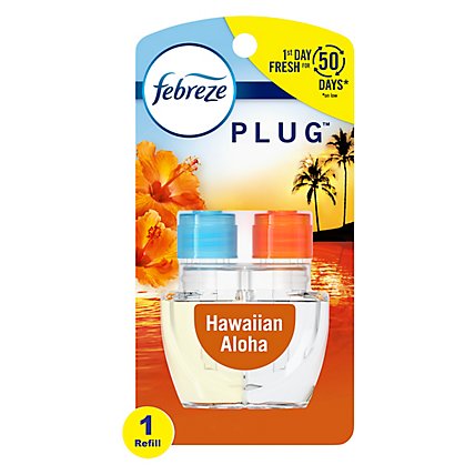 Febreze PLUG Fade Defy Hawaiian Aloha Odor-Eliminating Air Freshener Oil Refill - Each - Image 2