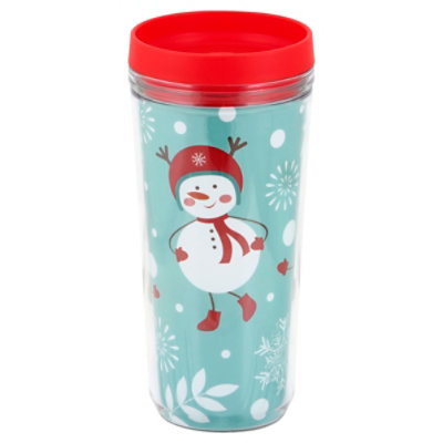 Eastman Tritan Double Wall Tumbler Holiday Snowman - 10 Oz - Image 1