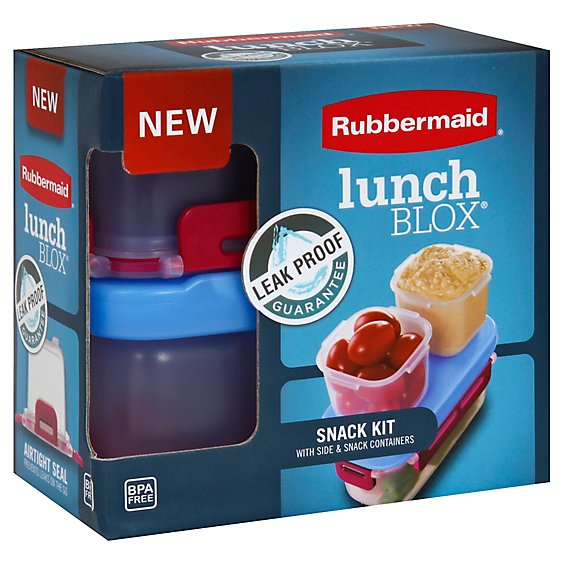 Rubbermaid Lunch Blox Snack Kit Leak Proof With Side & Snack