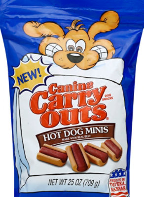 Canine Carry Outs Dog Snacks Hot Dog Minis Pouch - 25 Oz - Image 2
