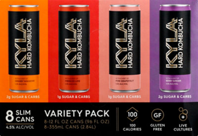 Kyla Hard Kombucha Variety Pack In Cans - 8-12 Fl. Oz. - Image 2