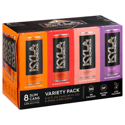 Kyla Hard Kombucha Variety Pack In Cans - 8-12 Fl. Oz.