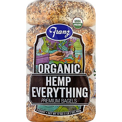 Franz Organic Everything Hemp Bagels - 17 Oz - Image 2