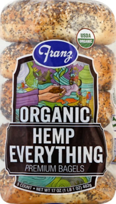 Franz Organic Everything Hemp Bagels - 17 Oz - Image 2