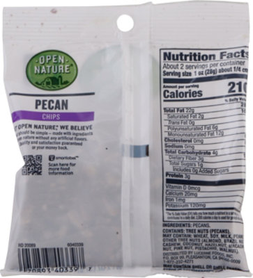 Open Nature Pecans Chips Bag - 2 Oz - Image 7