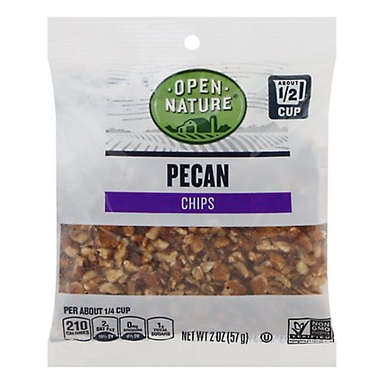 Open Nature Pecans Chips Bag - 2 Oz - Image 1
