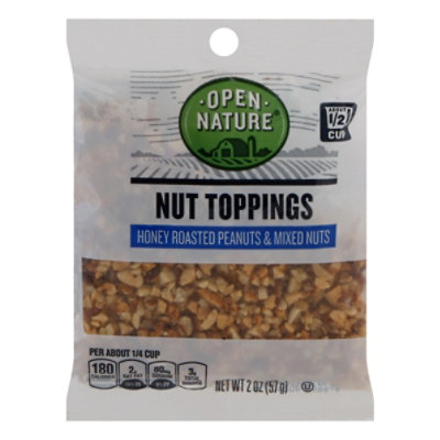 Open Nature Nut Toppings Honey Roasted Peanuts & Mixed Nuts Bag - 2 Oz - Image 4