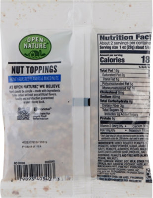 Open Nature Nut Toppings Honey Roasted Peanuts & Mixed Nuts Bag - 2 Oz - Image 7