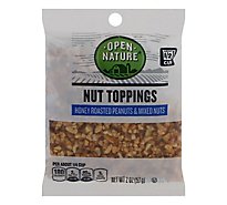 Open Nature Nut Toppings Honey Roasted Peanuts & Mixed Nuts Bag - 2 Oz