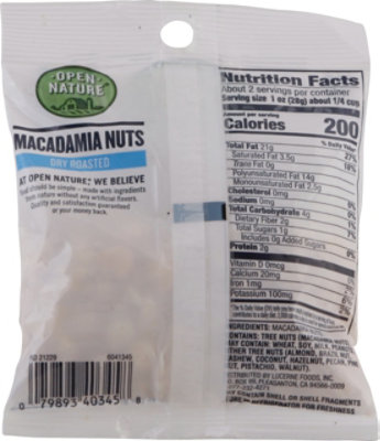 Open Nature Macadamia Nuts Dry Roasted Chopped - 2.25 Oz - Image 7