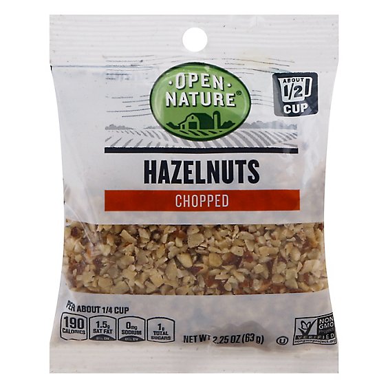 Open Nature Hazelnuts Chpped - 2.25 Oz