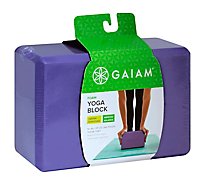 Gaiam Yoga Block Foam Purple - Each