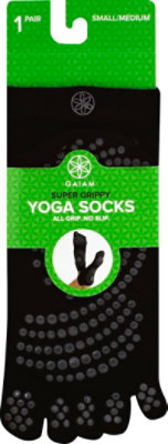 Gaiam Yoga Socks Super Grippy Small/Medium - Each - Image 2