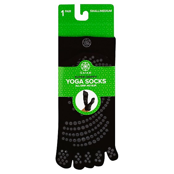 Gaiam Yoga Socks Super Grippy Small/Medium - Each - Star Market