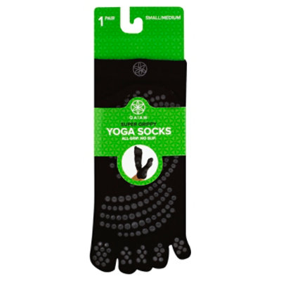 Gaiam Yoga Socks Super Grippy Small/Medium - Each