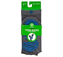 Gaiam Yoga Socks Toeless Small/Medium Gray - Each