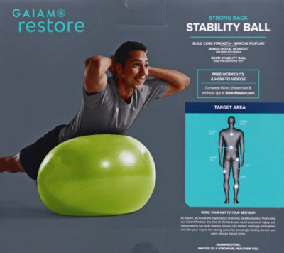 Gaiam Restore Stability Ball Kit Strong Back Box - Each - Image 4