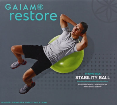 Gaiam Restore Stability Ball Kit Strong Back Box - Each - Image 2