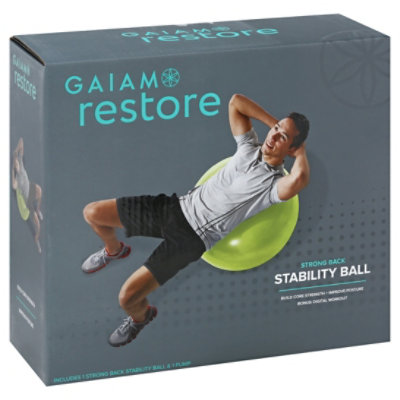 Gaiam Restore Stability Ball Kit Strong Back Box - Each - Tom Thumb