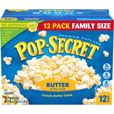 Pop Secret Butter Microwave Popcorn 12 Count - 3.2 Oz - Image 1