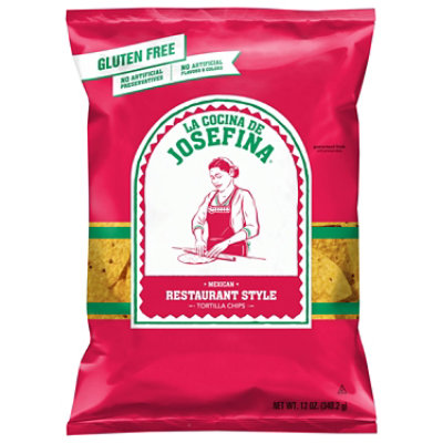 La Cocina De Josefa Tortilla Chips Gluten Free Mexican Restaurant Style Bag - 12 Oz - Image 1