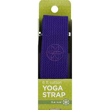 Gaiam Yoga Strap Cotton 6 Feet Purple Box - Each - Image 2