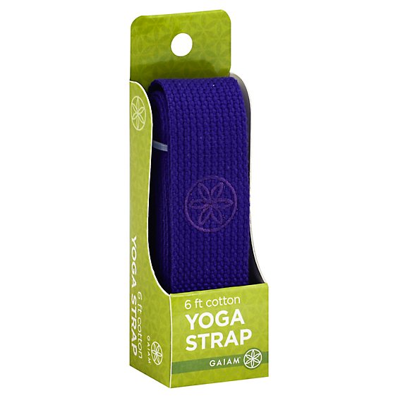 Gaiam Yoga Strap Cotton 6 Feet Purple Box - Each