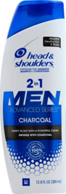 Head & Shoulders Men Advanced Series Charcoal Shampoo to Deep Clean & Detox Scalp - 12.8 Fl. Oz. - Image 2