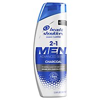 Head & Shoulders Men Advanced Series Charcoal Shampoo to Deep Clean & Detox Scalp - 12.8 Fl. Oz. - Image 1