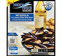 Next Wave Seafood Whole Shell Mussels In Creamy Wine Sauce - 16 Lb