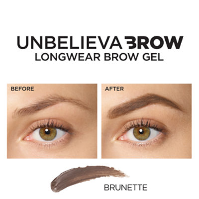 L'Oreal Paris Unbelieva-Brow Longwear Waterproof Tinted Brow Gel Brunette - 0.15 Fl. Oz. - Image 4