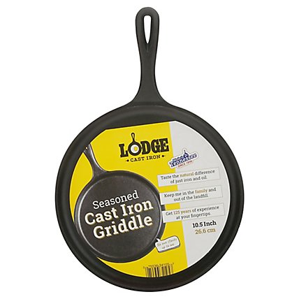 Lodge Griddle Cast Iron Round 10.5 Inch - Each - Image 1