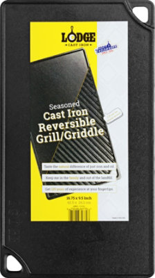 Lodge Cast Iron 16.75x9.5 In Reversible Grill/Griddle - Each - Image 2